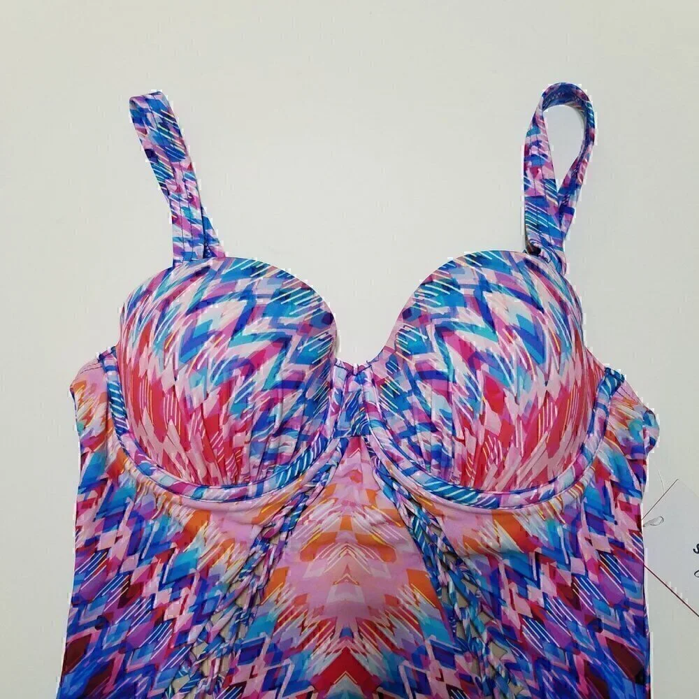 NWT Swimsuits For All Strapless One Piece Swimsuit Size 6